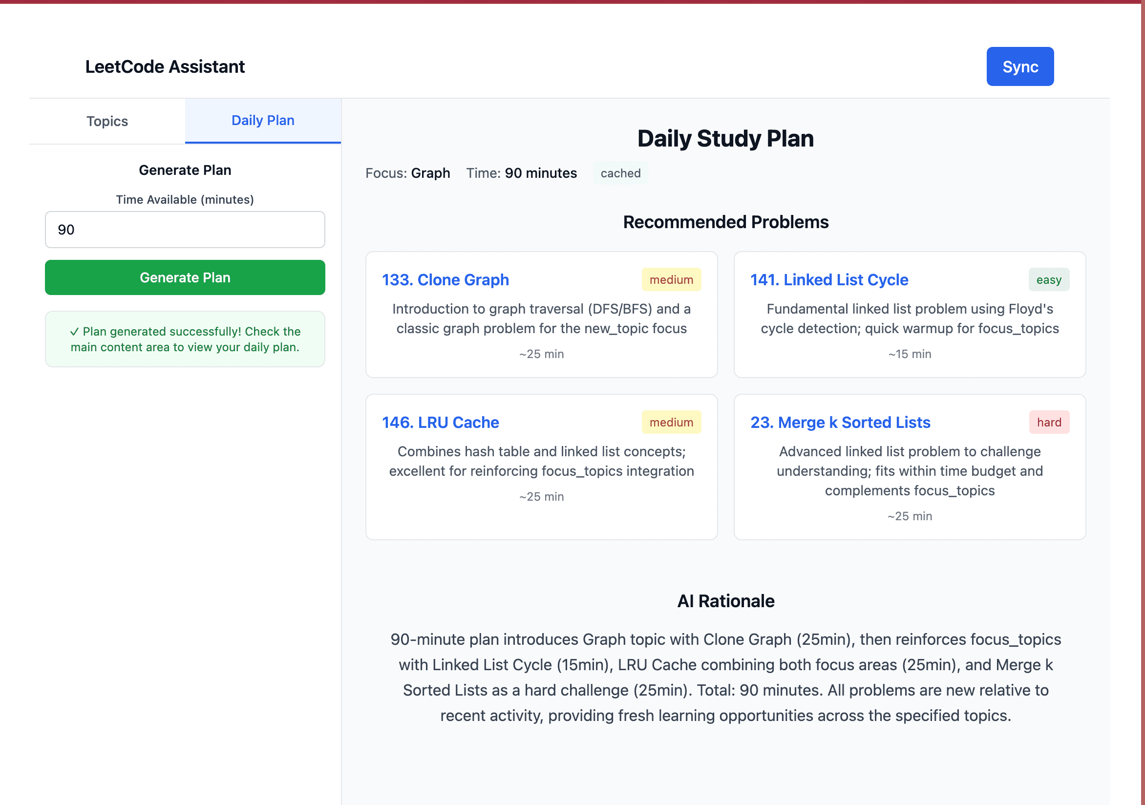LeetCode AI Study Assistant